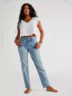 FREE PEOPLE We The Free Crvy High-rise Vintage Straight Jeans